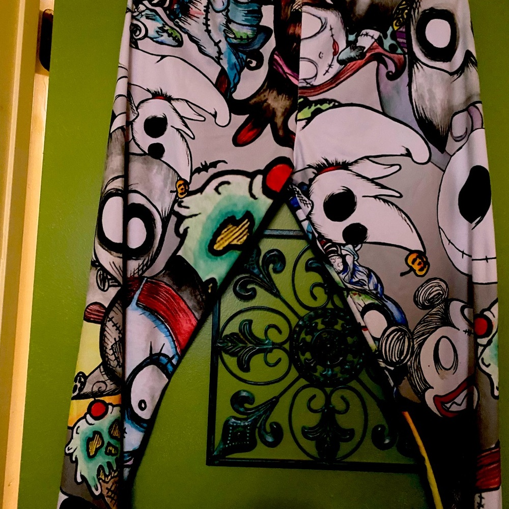 Spooksie boo brand art Halloween nightmare before Christmas leggings pants XL